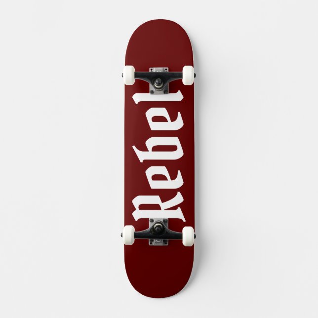 Rebel maroon bg skateboard (Vorderseite)