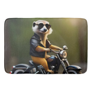 Rebel Meerkat: Leathers, Sonnenbrillen und Motorra Badematte