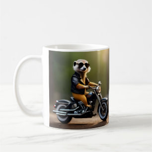 Rebel Meerkat: Leathers, Sonnenbrillen und Motorra Kaffeetasse