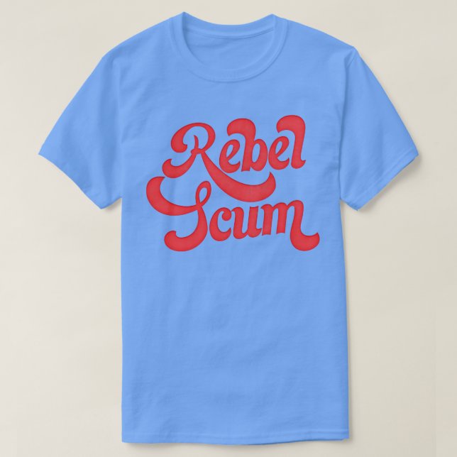 REBEL SCUM Retro-Geschenk T-Shirt (Design vorne)