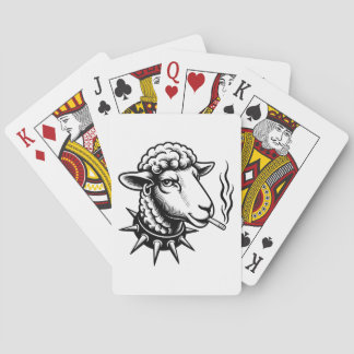 Rebel Sheep – Punk Tattoo Style Graphic Spielkarten