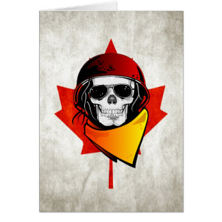 Rebel Skull erschüttert kanadische Flagge