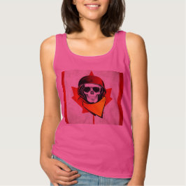 Rebel Skull erschüttert kanadische Flagge T-Shirt