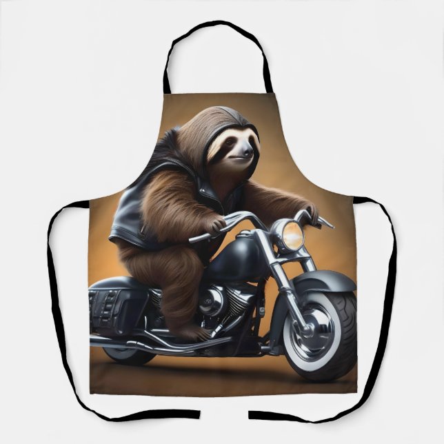 Rebel Sloth: Ein lederverkleidetes Motorrad Schürze (Vorderseite)