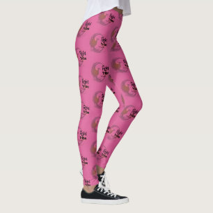 Rebel Tribe Phoenix-Logo Rosa Muster Leggings