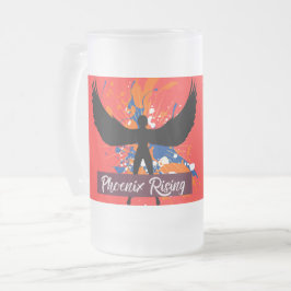 Rebel Tribe™ „Phoenix Rising“ Milchglas-Tasse Mattglas Bierglas