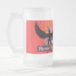 Rebel Tribe™ „Phoenix Rising“ Milchglas-Tasse Mattglas Bierglas