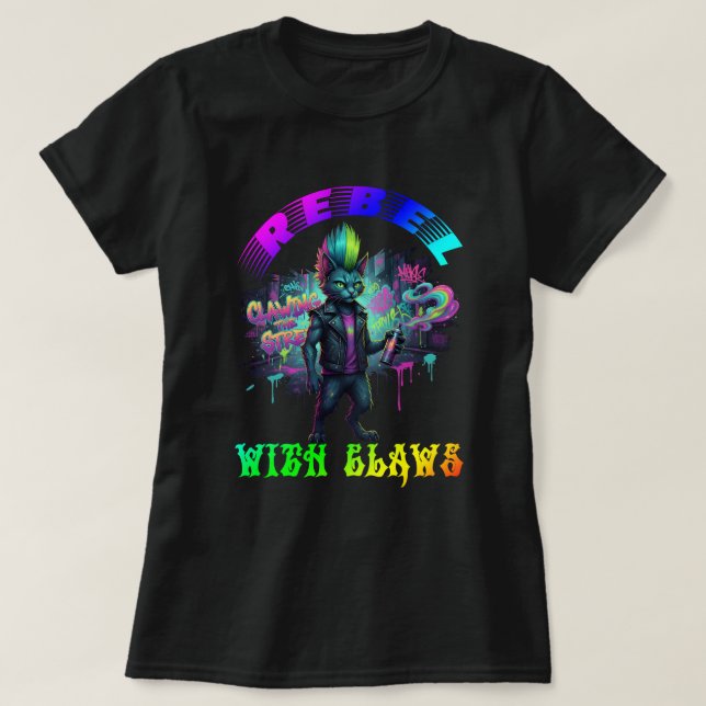 Rebel with claws T-Shirt (Design vorne)
