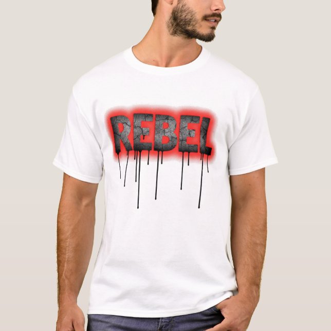 REBELDRIP Trotz in Rotem Echo T-Shirt (Vorderseite)