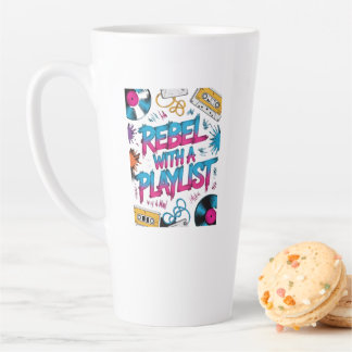 Rebell mit einer Playlist – Retro-Musikliebhaber Milchtasse