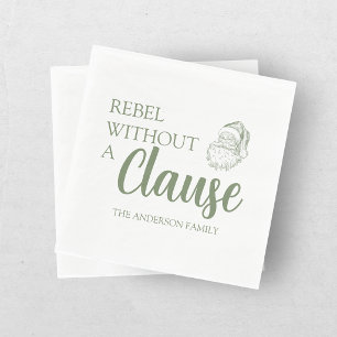 Rebell ohne eine Klausel Weihnachten Santa Grün Serviette