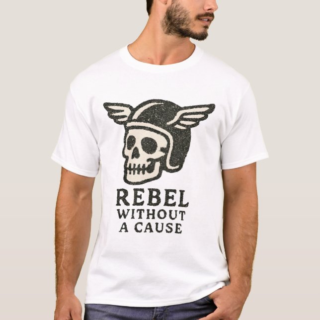 Rebell ohne Ursache Schädel T-Shirt (Vorderseite)