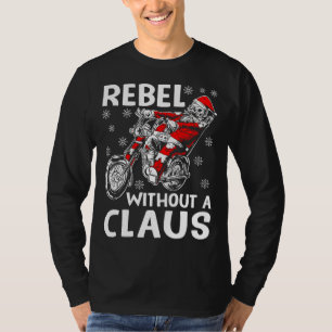 Rebell ohne Weihnachten Spaß Santa Claus Bike T-Shirt