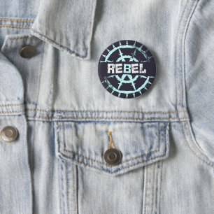 Rebell Stacheldraht Cyber Grunge Ästhetik Button