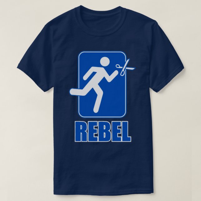 Rebellen, die mit Schere laufen T-Shirt (Design vorne)