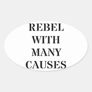 Rebellen mit vielen Ursachen Ovaler Aufkleber