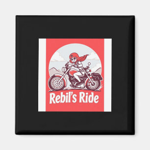 Rebellen-Motorradfahrer-Aufkleber Magnet