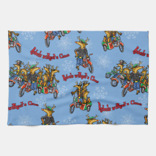 Rebellen ohne Claus Reindeer Blue Holiday Handtuch