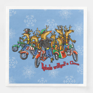 Rebellen ohne Claus Reindeer Holiday Cartoon Serviette