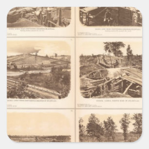 Rebellenstrecken, Atlanta, Ga Quadratischer Aufkleber