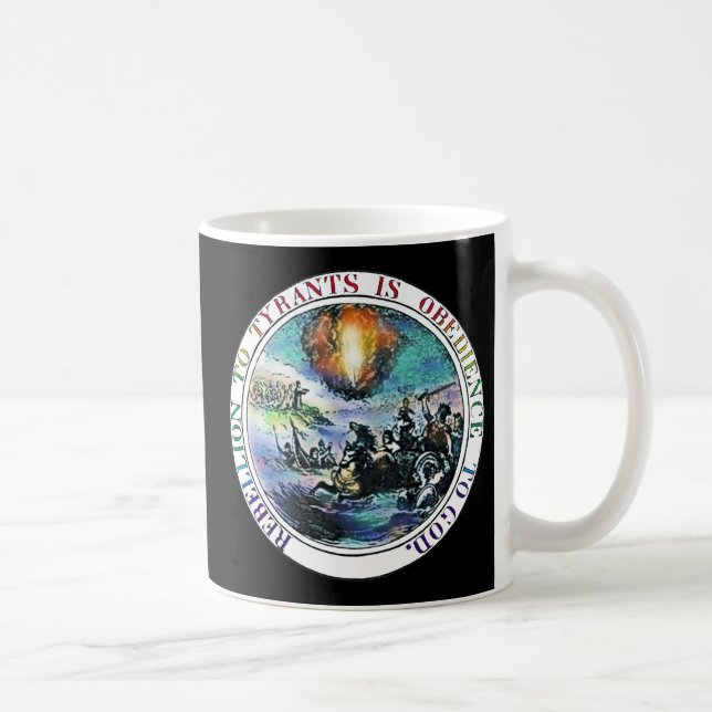 Rebellion gegen Tyrants Ben Franklin Great Siegel Kaffeetasse (Rechts)
