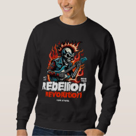 Rebellion Revolution Skeleton T-Shirt - Bold Punk Sweatshirt