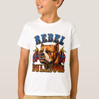 Rebellische Bulldoggen Starkes Hund Vintage Grafik T-Shirt