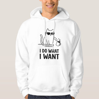 Rebellische Katze – Coole Kitty wirft Dinge um Hoodie