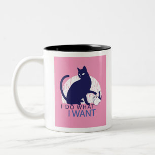 Rebellische Katze Zweifarbige Tasse
