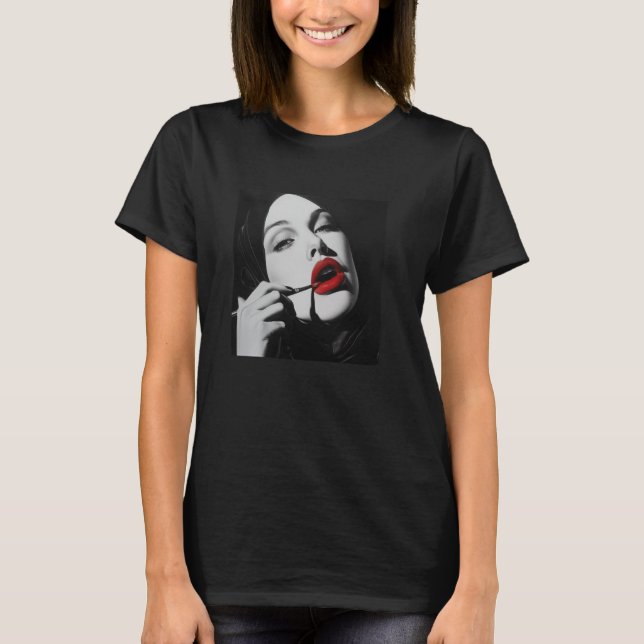 rebellische Nonne mit Lippenstift, rebellische Non T-Shirt (Vorderseite)