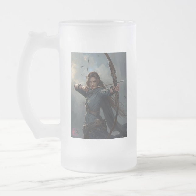 Rebellischer Bogenschütze Mattierte Tasse – Warrio (Links)