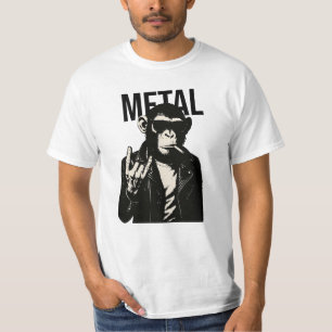 Rebellischer Metal Schimpanse T-Shirt
