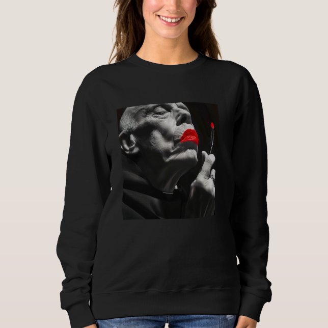 rebellischer Priester mit Lippenstift, rebellische Sweatshirt (Vorderseite)
