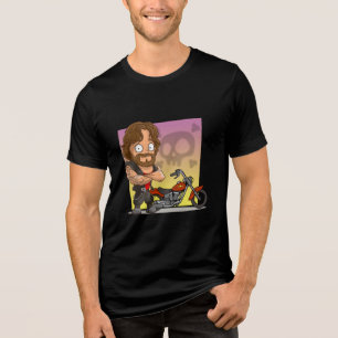 Rebellischer Reiter Biker Grafik Tri-Blend Shirt