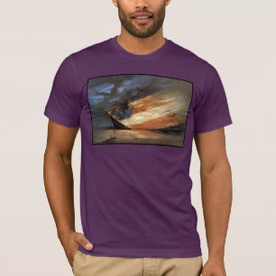Rebellisches Flaggschiff des Bürgerkriegs auf Feue T-Shirt