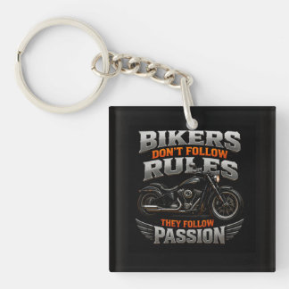 🏍️ Rebellisches Motorrad-Grafik für Custom-Fahrer Schlüsselanhänger