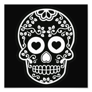 Reben aus schwarzem und weißem Zucker Fotodruck