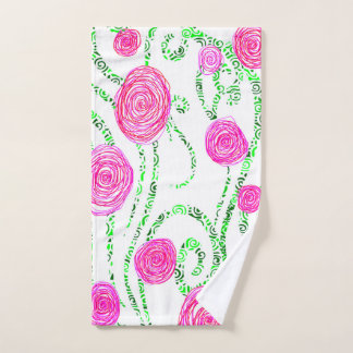 Reben der grünen und rosa Blume Handtuch