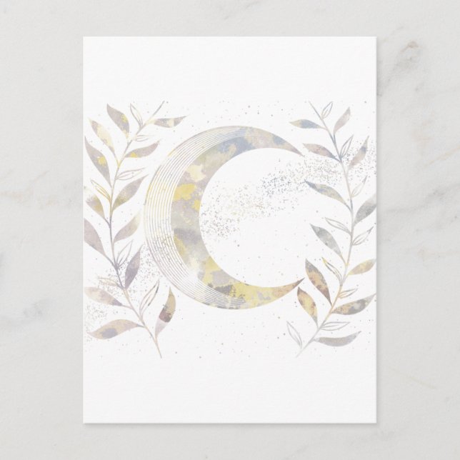 Reben und Mond Ankündigungspostkarte (Vorderseite)