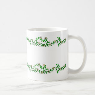 Reben und winzige Blume Kaffeetasse