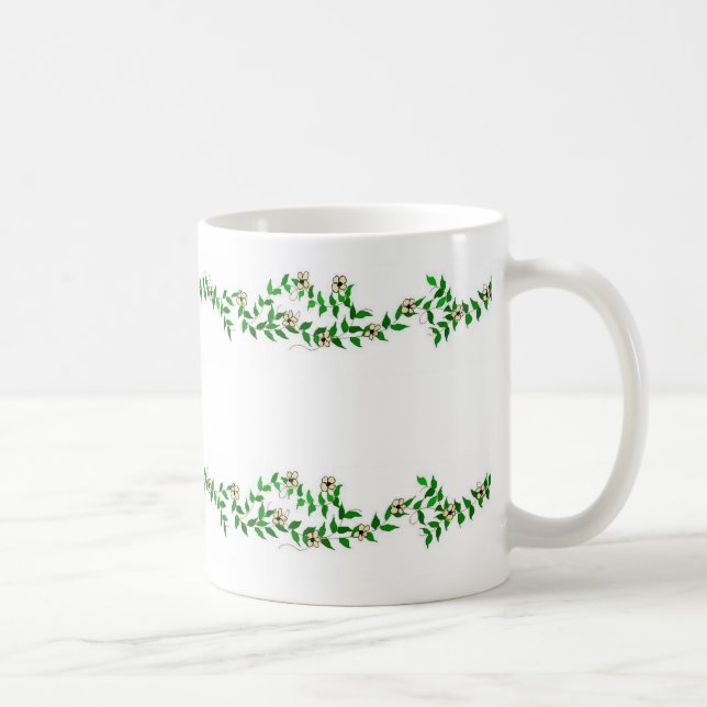 Reben und winzige Blume Kaffeetasse (Rechts)
