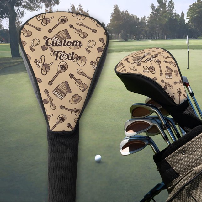Rebetiko Pattern Golf Head Cover Headcover (Von Creator hochgeladen)
