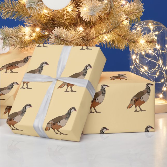 Rebhuhn Chukar Vogel Geschenkpapier (Feiertage)