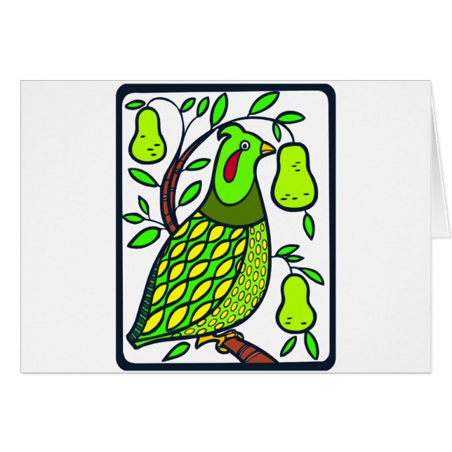Rebhuhn im Birnen-Baum (Vorderseite (Horizontal))