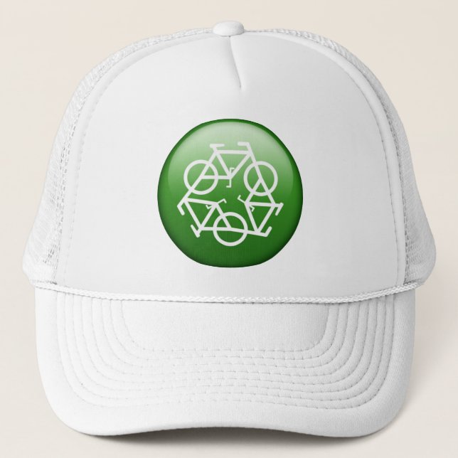 ReBicycle Grün Truckerkappe (Vorderseite)