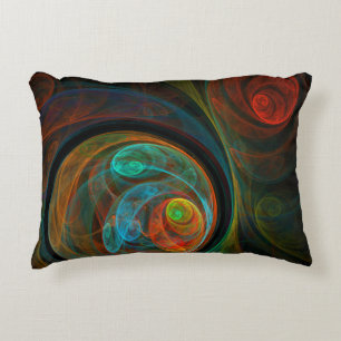 Rebirth Blue Abstrakt Art Accent Pillow Dekokissen