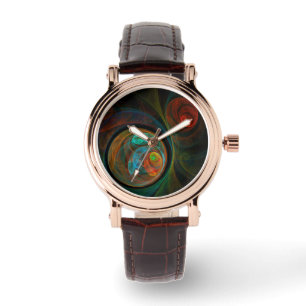 Rebirth Blue Abstrakt Art Armbanduhr