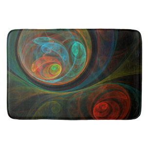 Rebirth Blue Abstrakt Art Badematte