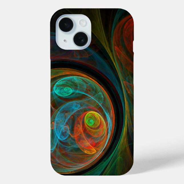 Rebirth Blue Abstrakt Art Case-Mate iPhone Hülle (Rückseite)
