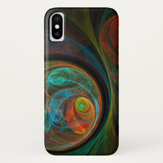 Rebirth Blue Abstrakt Art Case-Mate iPhone Hülle (Rückseite)